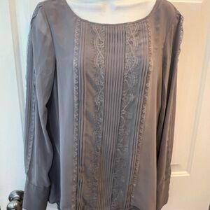 WHITE HOUSE BLACK MARKET Elegant Gray Women's Top